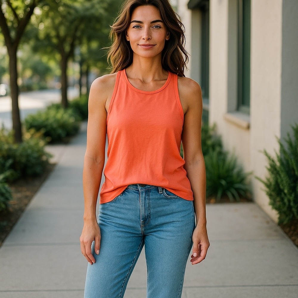 NWT J.Crew Form Knit‎ Tank Top Sleeveless Everyday Casual Coral Pink Size S